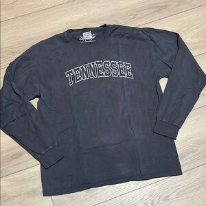 Tennessee Long Sleeve Tee Shirt Gray Size Large Comfort Wash